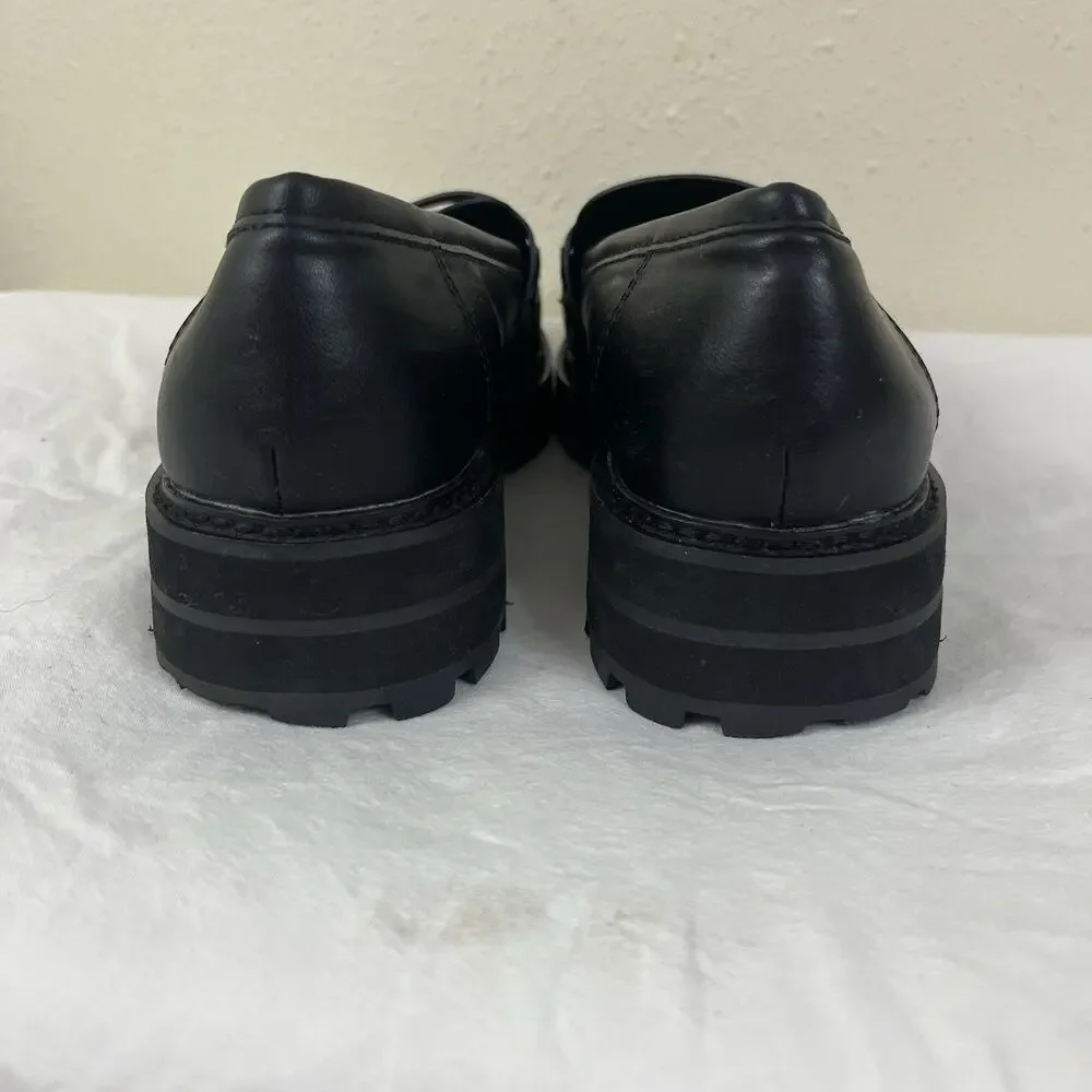 Urban Outfitters Chunky Loafer Womens Size 10 Faux Leather Academia Preppy 90s